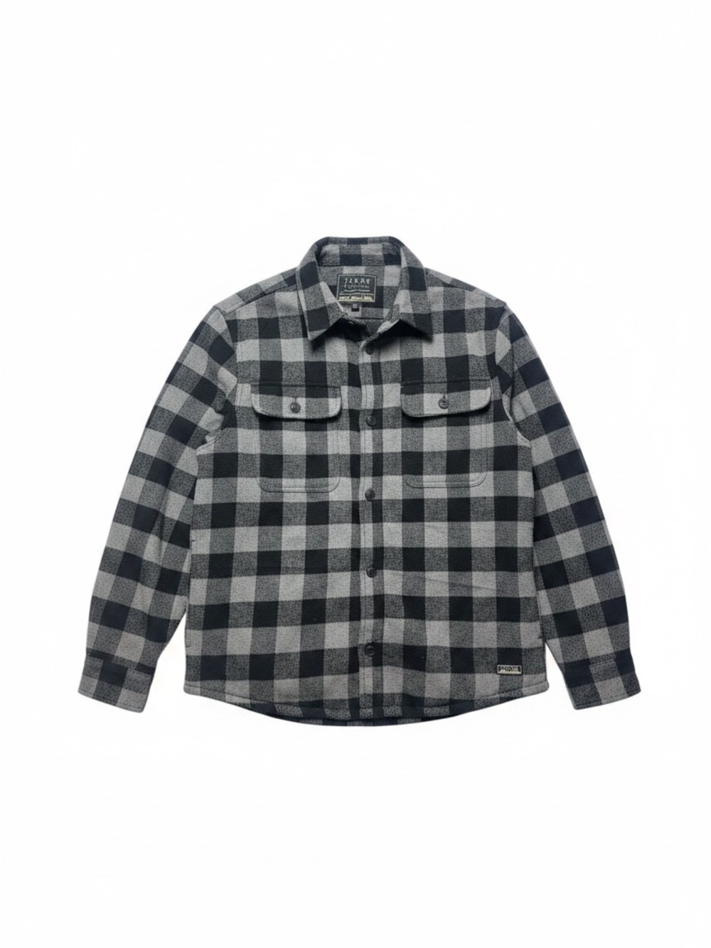 JACHS New York Mens L Wool Blend Plaid Shacket Quilted Lined Shirt Jacket